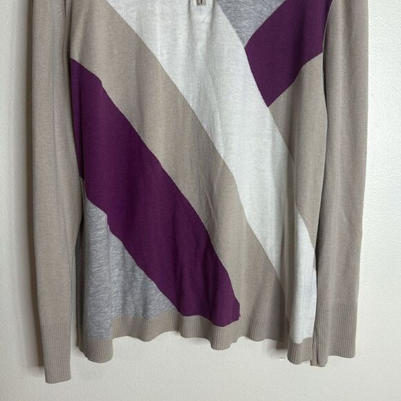 lafayette 100 New York merino wool cotton blend pullover sweater with zip 3x - Picture 3 of 10